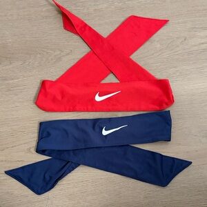 Nike Red and Navy Dri Fit Head Tie set of 2